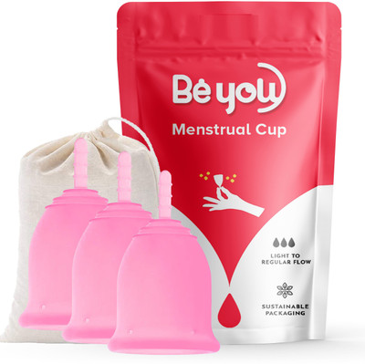 BEYOU Medium Reusable Menstrual Cup(Pack of 3)
