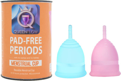 QUEENFLOW Small Reusable Menstrual Cup(Pack of 2)