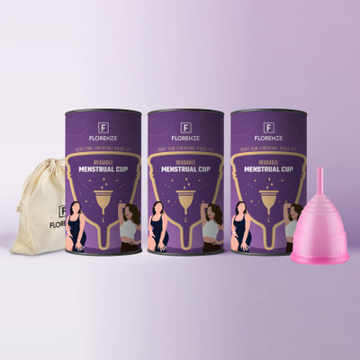 FLORENZE Large Reusable Menstrual Cup(Pack of 3)