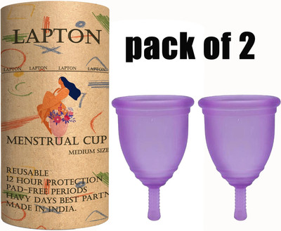 LAPTON Large Reusable Menstrual Cup(Pack of 2)