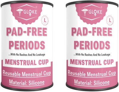 GLOKE Large Reusable Menstrual Cup(Pack of 2)