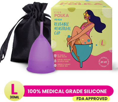 PINQ POLKA Large Reusable Menstrual Cup(Pack of 1)