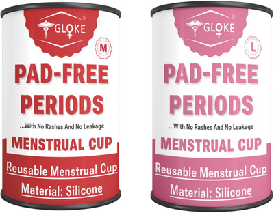 GLOKE Medium Reusable Menstrual Cup(Pack of 2)