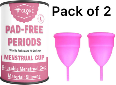 GLOKE Large Reusable Menstrual Cup(Pack of 2)
