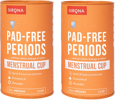SIRONA Medium Reusable Menstrual Cup(Pack of 2)