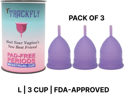 TrackFly Large Reusable Menstrual Cup(Pack of 3)