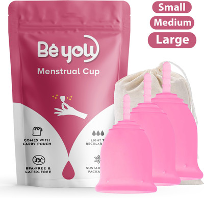 BEYOU Medium Reusable Menstrual Cup(Pack of 3)