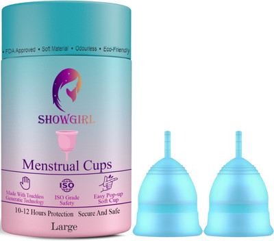 SHOWGIRL Large Reusable Menstrual Cup(Pack of 2)