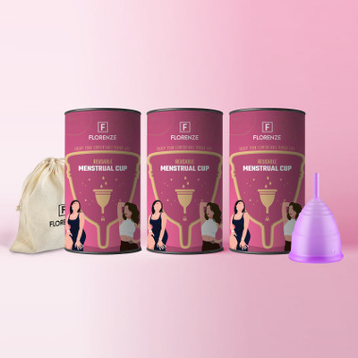 FLORENZE Medium Reusable Menstrual Cup(Pack of 3)