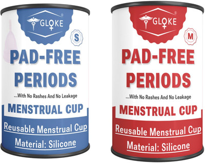 GLOKE Medium Reusable Menstrual Cup(Pack of 2)