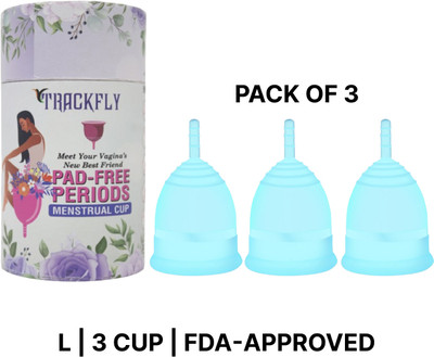 TrackFly Large Reusable Menstrual Cup(Pack of 3)