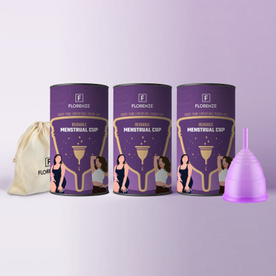 FLORENZE Large Reusable Menstrual Cup(Pack of 3)