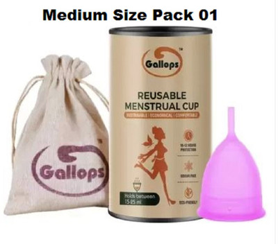 Gallops Medium Reusable Menstrual Cup(Pack of 1)