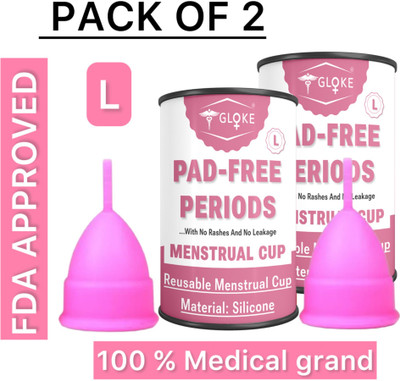 GLOKE Large Reusable Menstrual Cup(Pack of 2)