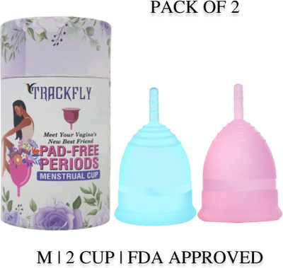 TrackFly Medium Reusable Menstrual Cup(Pack of 2)