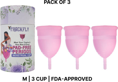TrackFly Medium Reusable Menstrual Cup(Pack of 3)