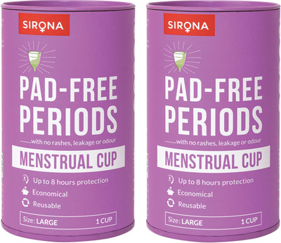 SIRONA Large Reusable Menstrual Cup(Pack of 2)