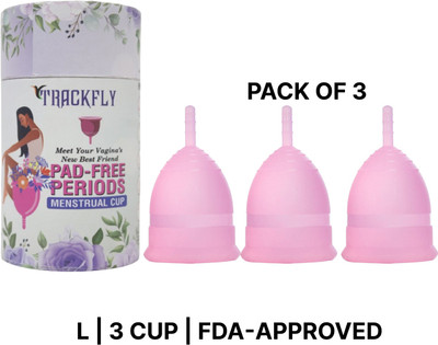 TrackFly Large Reusable Menstrual Cup(Pack of 3)