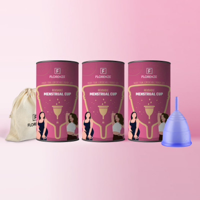 FLORENZE Medium Reusable Menstrual Cup(Pack of 3)