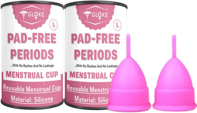 GLOKE Large Reusable Menstrual Cup(Pack of 2)