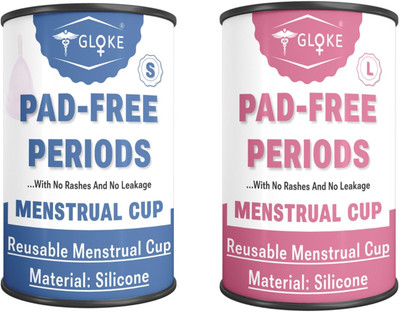 GLOKE Large Reusable Menstrual Cup(Pack of 2)