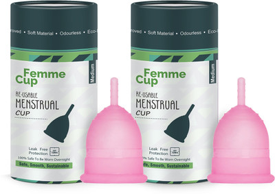 FemmeCup Medium Reusable Menstrual Cup(Pack of 2)