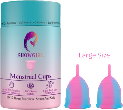 SHOWGIRL Large Reusable Menstrual Cup(Pack of 2)