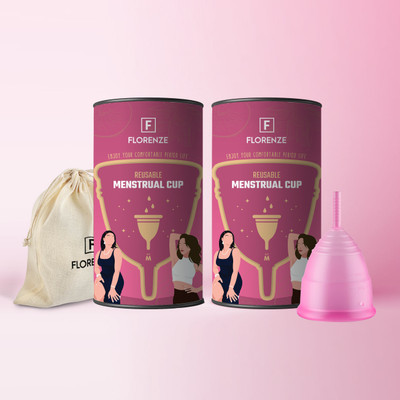 FLORENZE Medium Reusable Menstrual Cup(Pack of 2)