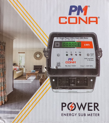 Cona Smyle ME 001 5-30A Polycarbonate Single Phase Energy Meter Metal Electrical Box