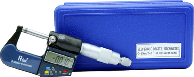 R-tek Digital Micrometer, Screw Gauge Micrometer (0-25 MM, Stainless-Steel) Micrometer Screw Gauge