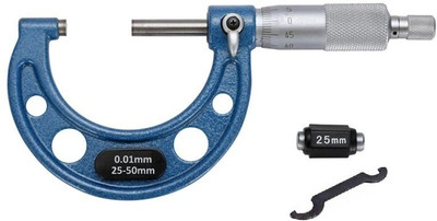 GoodsBazaar 25-50mm 0.01mm Metric Digit Outside Micrometer Screw Gauge Micrometer Screw Gauge