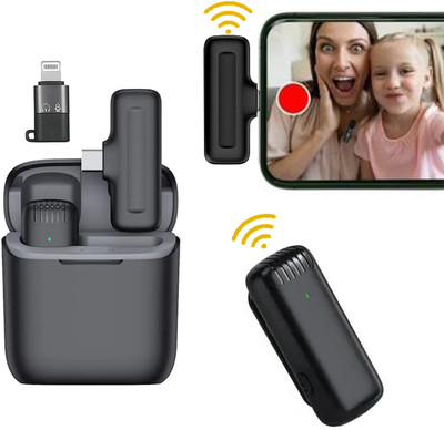 WRADER Professional Wireless Mic for Reels Voice Recording Youtube Vlog and ASMR Collar Microphone