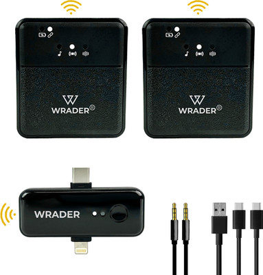 WRADER Wireless Mic with Noise Reduction for DSLR Cameras and Mobile Mic for Youtubers Microphone