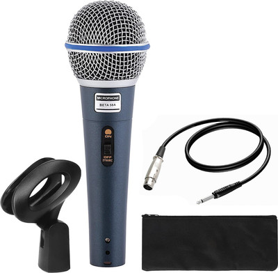 darkingwings Professional Beta 58A Dynamic Microphone cardioid Mic for Vocal and Instruments Beta-58A Dynamic Mic Singing Mic Studio Voice Recording Karaoke Vocal Microphone(Multicolor)