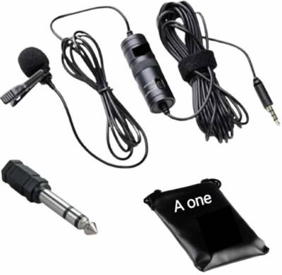 A One High Quality Microphone 3.5+6.5mm adaptor to connect to amplifiers and much more lavalier microphone
