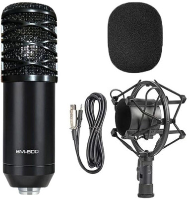 Urban Infotech BM800 Condenser Microphone with shockmount XLR CableRecording mic Professional Broadcasting Studio Recording Condenser Microphone Kit(Black)