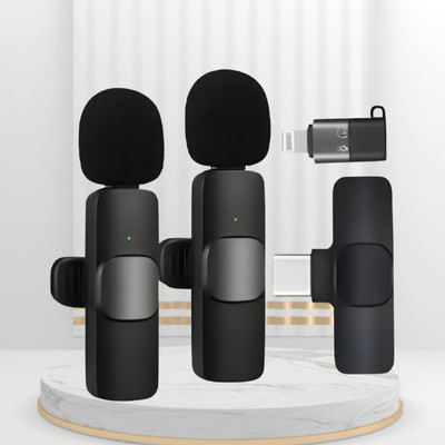 Clairbell K9 Dual Wireless Microphone Plug &Collar Mic for Vlogging/Live Stream/YouTubY375 Microphone