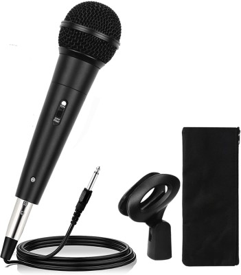 darkingwings Professional Dynamic Cardioid Vocal Wired Microphone with XLR Cable (Black) Wired Dynamic Vocal Microphone Cardioid Vocal Multi-Purpose Mic With Xlr To Mono(Black)