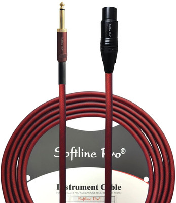 Softline Pro jack Mono to XLR Female Cable Double Shielding Matt Silicone PVC Professional 6.35mm Jack(Gold Plated)