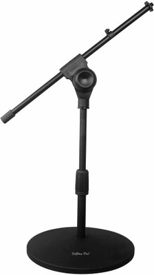 Softline Pro SP 905 Table Top Microphone Stand with Heavy Duty Huge Round Base 25.5 cm 2.1 Kg Table Top Microphone Stand(Black)