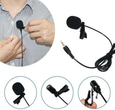 MANTICORE CM-14 Noise-Cancelling Collar-Mic with 3.5mm Jack & Clip For Lecture & Recording Corded(Black)