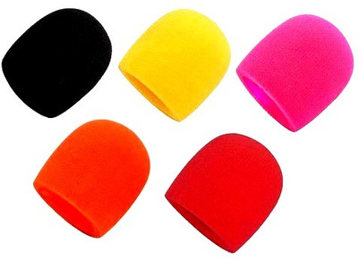 SG MUSICAL 10 Pcs. Windscreen Windshield Sponge Foam FOAM MIC COVER(Multicolor)