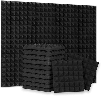 Urban Infotech Pyramid Acoustic Sound Foam Panels For Studio Sound Absorbing Acoustic Sound Proof Foam(Black)