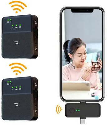 MOOZMOB Dual Wireless Mic for Youtube Video Recording Vlogs Reels ASMR Online Teaching Microphone