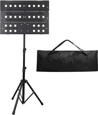 IMAGINEA Music Stand Lyric Stand Folding Music Sheet Stand with Carrying Bag Book Stand for Notes, Violin, Lyrics (Heavy Duty Notation Music Stand)(Black)