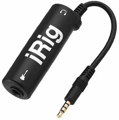 TECHGEAR Audio Interface AMP iRig from for iPod Touch, iPhone, and iPad Microphone smartphone, AMP converter, sound effect tool, and guitar interface(Black)