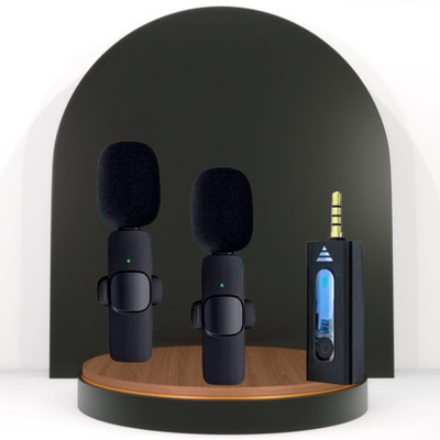 Clairbell K35 Wireless Microphone With Collar mic for Vlogging, Recording & InterviewC306 K35 Wireless Microphone With Collar mic for Vlogging, Recording & InterviewC306(Black)