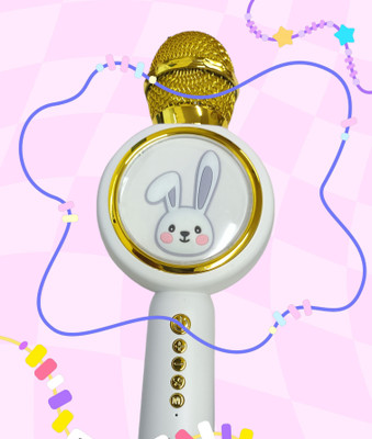 favone Best sound Quality Bluetooth speaker with Mic wireless microphone kids party Wireless mic with speaker(golden)
