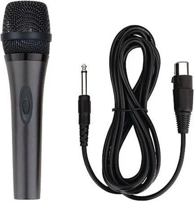QUBE Dexter Classic Style Dynamic Vocal Microphone Karaoke Unidirectional Clean Sound Mic Dynamic Vocal Microphone with 1.5m XLR Cable for singing mic cardioid studio(Black)