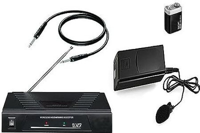 KH kh_Professional VHF Series Wireless/Cordless Collar Microphone Wireless Cordless Collar Wireless Microphone(Black)